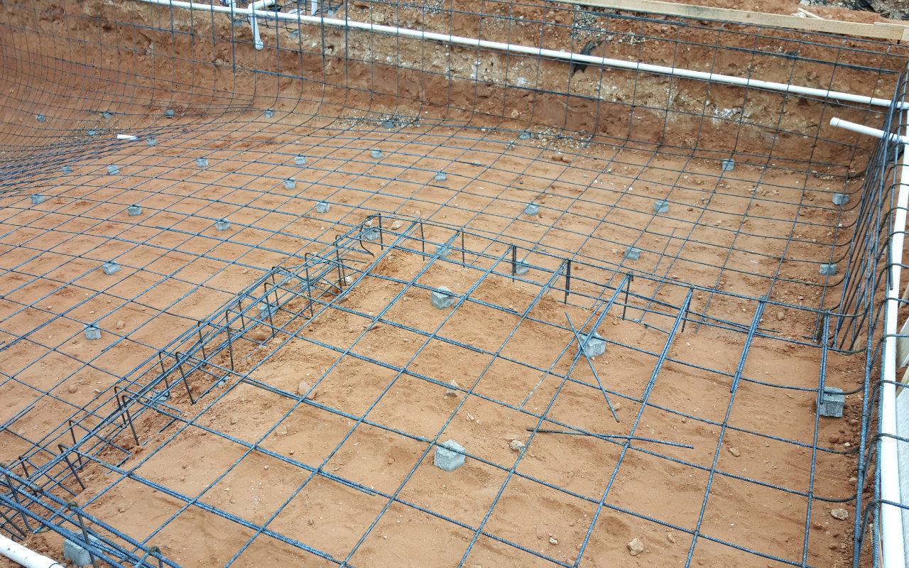 St George Pools - Custom Pool Steel Rebar & Plumbing
