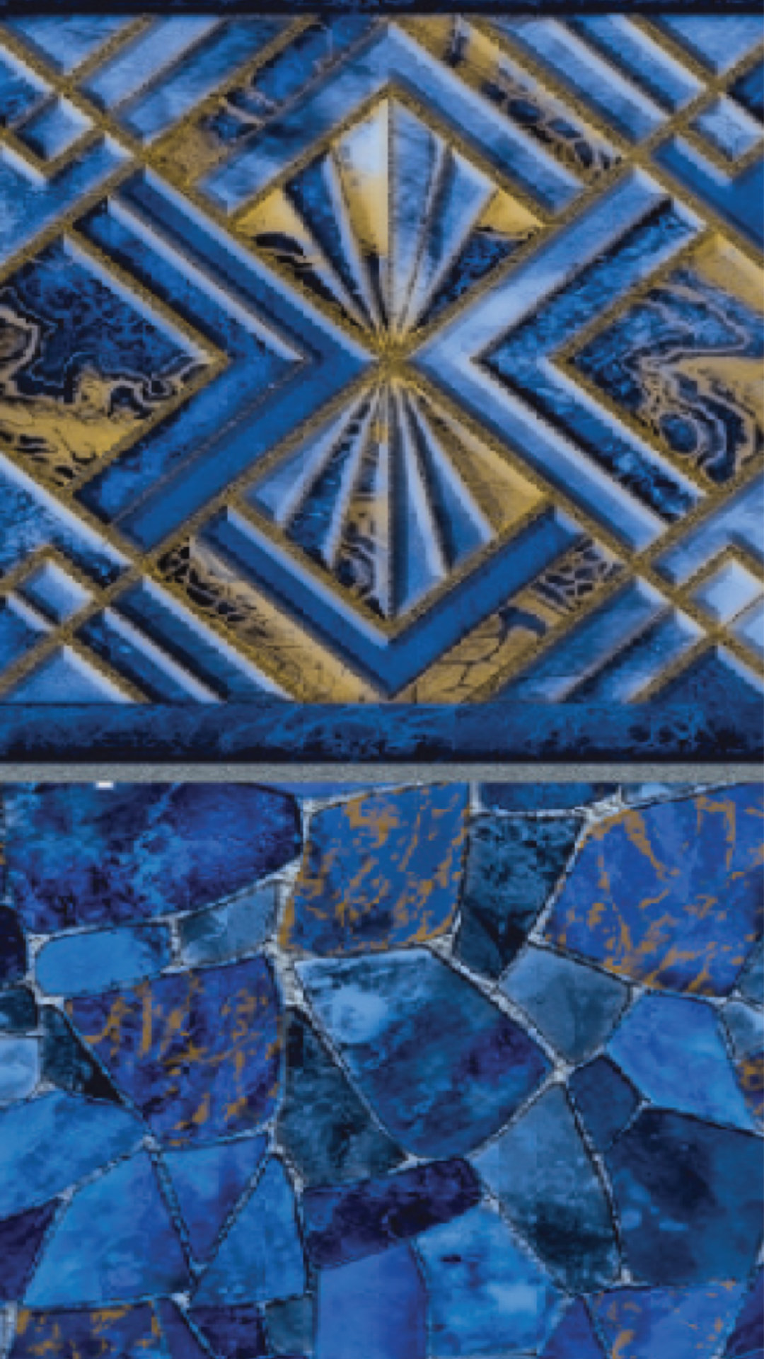 St George Pools - Diamond Deco Seaglass Blue - Vinyl Liner Pattern